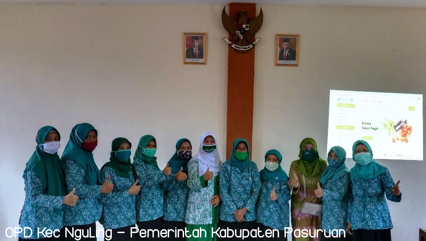 TP PKK Kecamatan Nguling mengikuti Launching Warung PKK Kabupaten Pasuruan secara Daring 